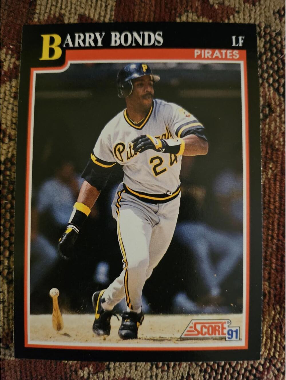 1991 Score Baseball Card #330 Barry Bonds Pittsburg Pirates